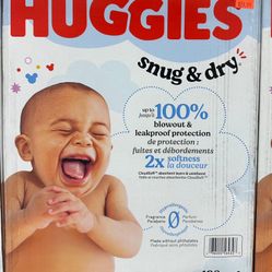 Huggies Snug & Dry Baby Diapers Size 1, 128 Diapers