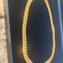 24” Solid Gold Cuban Link Chain 18k