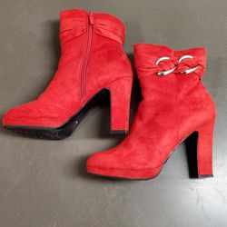 New Red Size 7.5 Booties