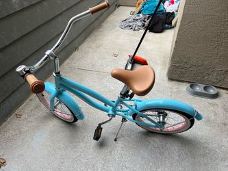Kids Retro Cruiser Bike Teal Pink