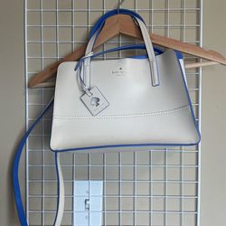 KATE SPADE White/Blue Vintage Tote