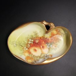 Antique Coronet Limoges Dish - Unique Apple Shape, Artist Signed “Andres”