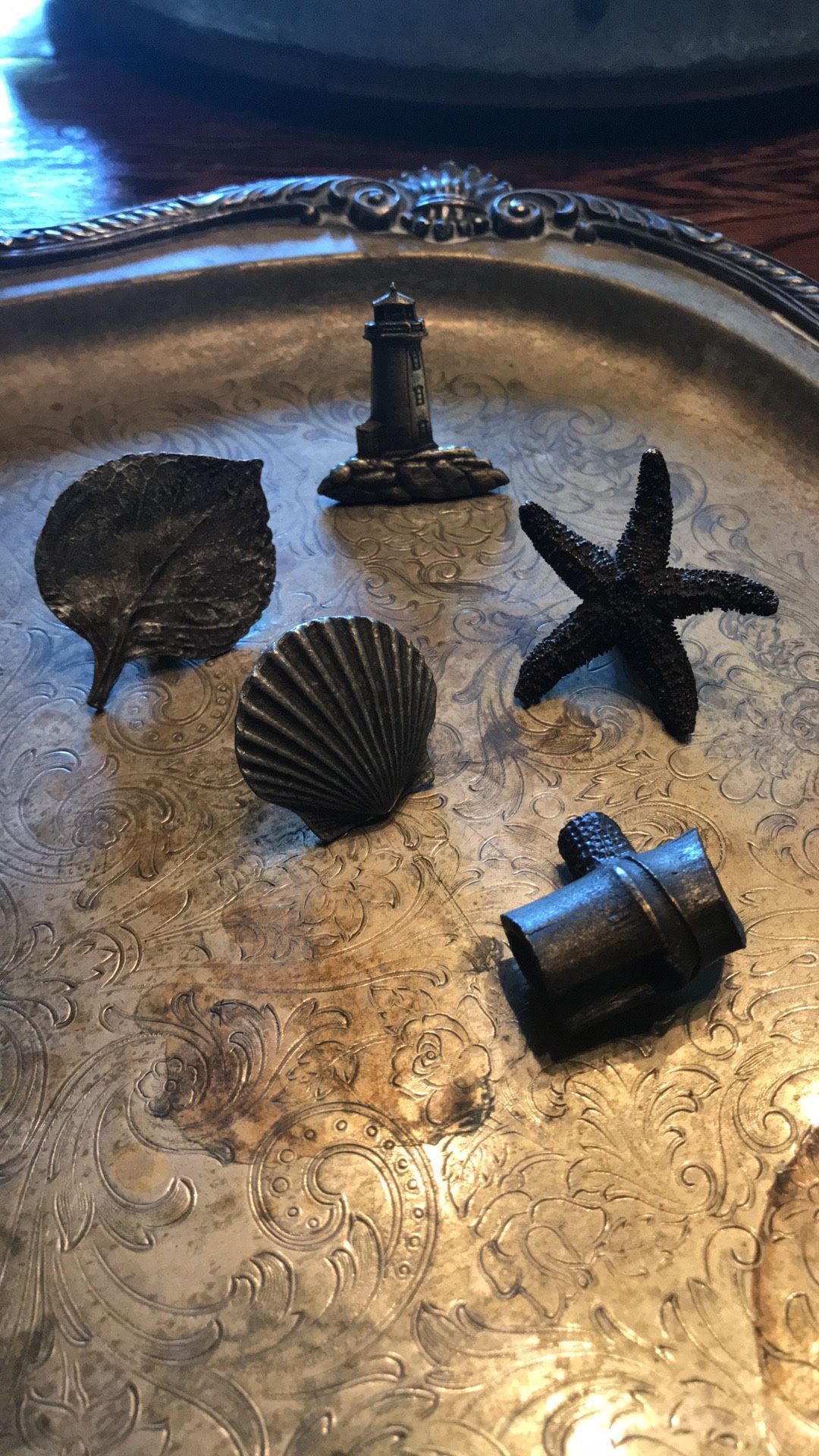 Vintage Metal Set(5) Nautical Knobs