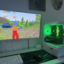 White Gaming Pc Computer Desktop RTX 5060 / Ryzen 5 5500