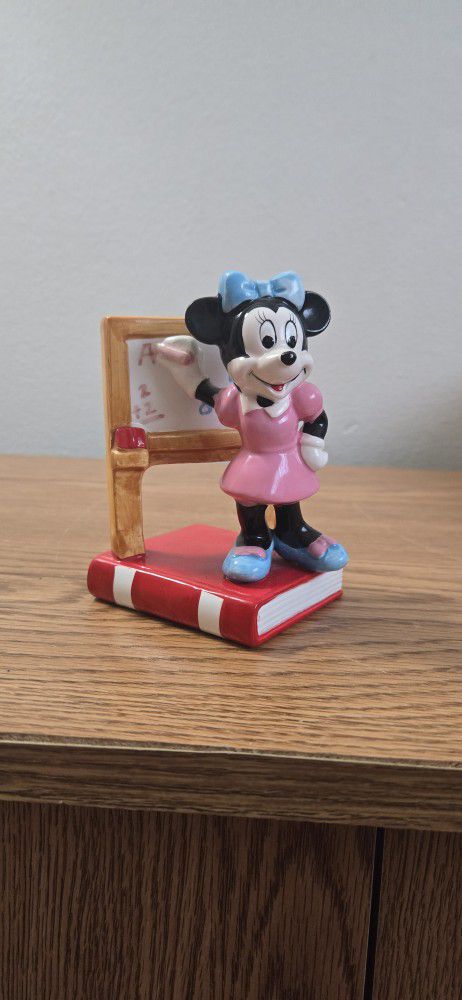 Vintage Minnie Mouse Disney Schmid Ceramic Teacher Figurine