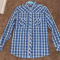 Blue Plaid Button Up 
