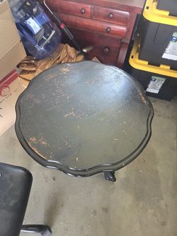 Wood side table