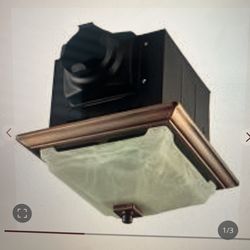 Decorative oil rubbed bronze 110 CFM bathroom Or Kitchen Exhaust Fan And Light.