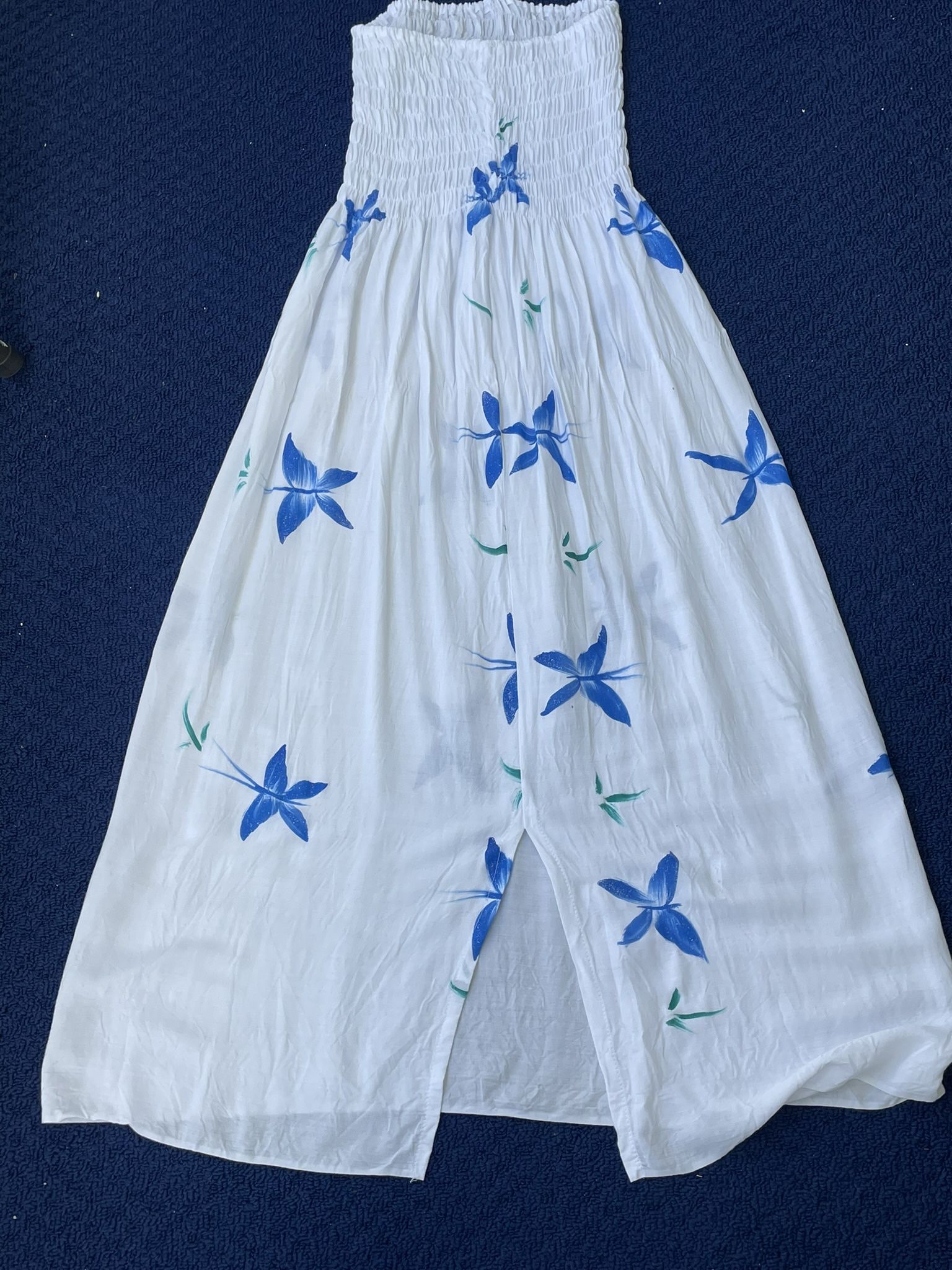 Women's Pattern Bandeau Long Flowy Summer Dress