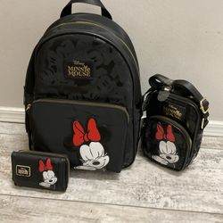 NWT Minnie Backpack, Phone Crossbody Bag And Wallet