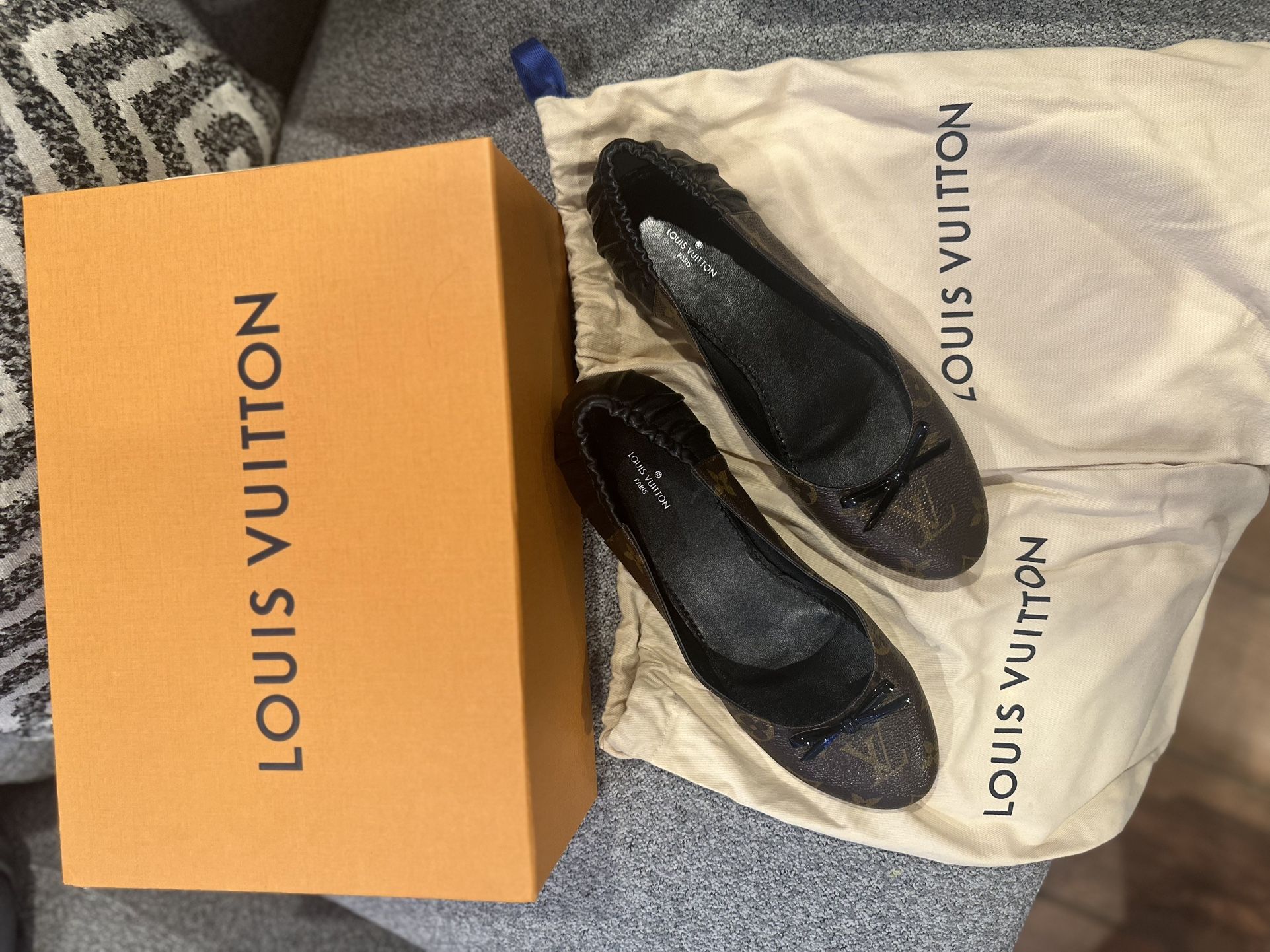 Louis Vuitton Monogram coated canvas ballet flats