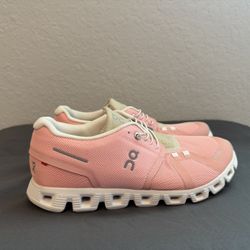 On Women’s Cloud 5 Running Sneakers Flamingo/Pearl
