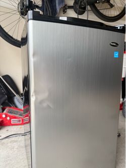 Mini Refrigerator in Stainless Look with Freezer 19.31 in. 4.4 cu.ft.