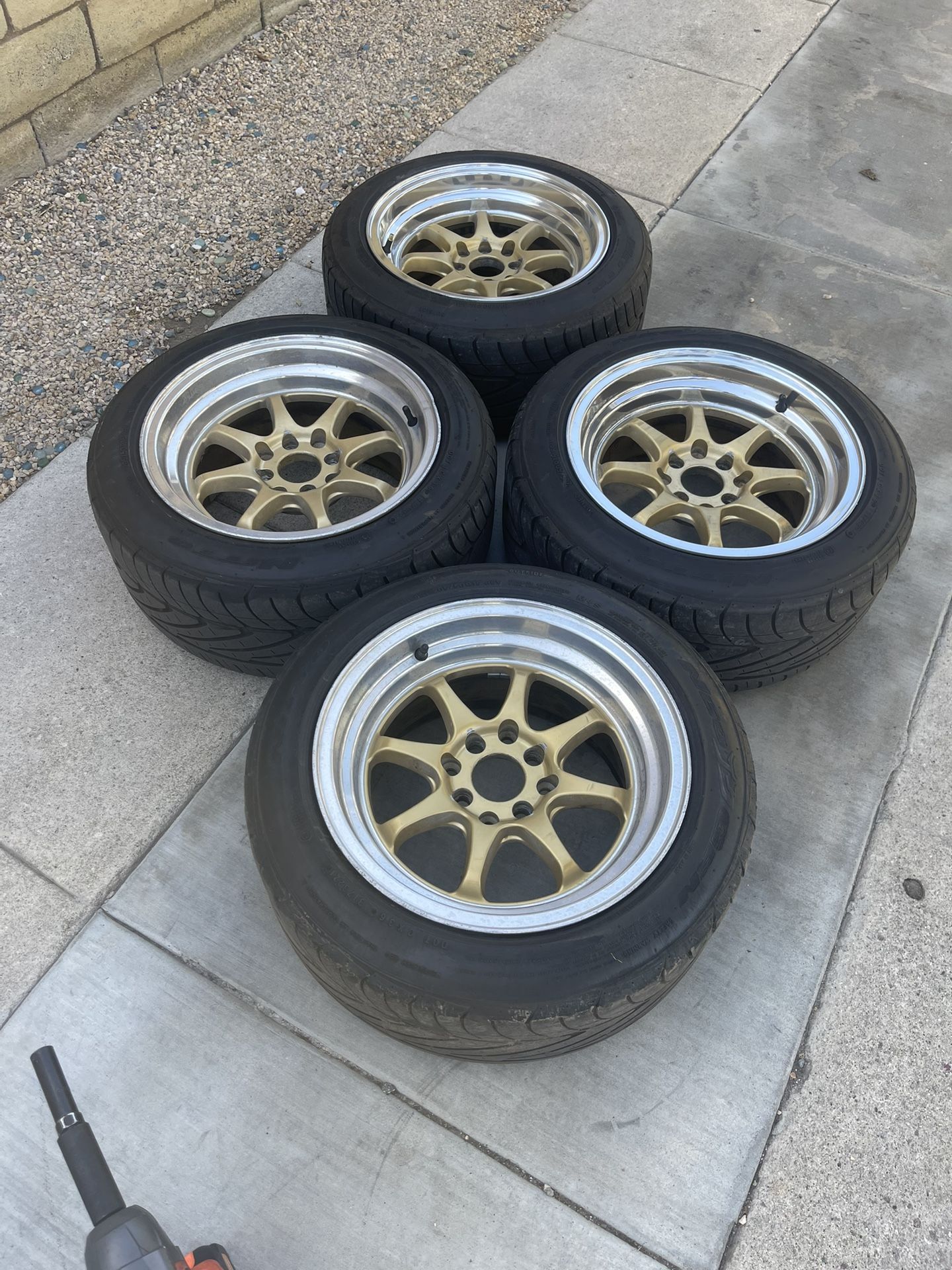 15” Drag Dr54 Wheels 4x100