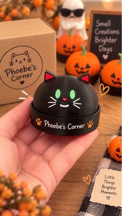 Phoebe's Corner Black Cat Clicker 3D Printed Box