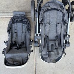 Gray/ Double Seated Baby Jogger City Select Stroller