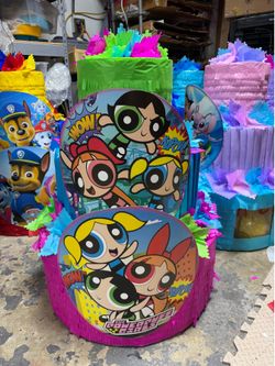 Powerpuff girls three tier pinata with balls