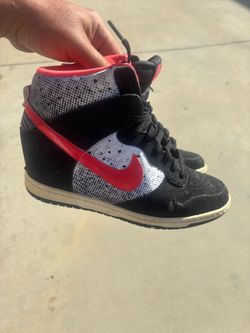 Nike Dunk Sky HI Queen of Hearts Hidden Wedge Shoes Rare 631364-006 Women Size 8.5