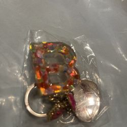 Initial Letter B Keychain  Resin