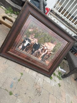 Frame Longhorn Bulls