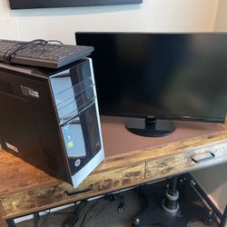 Desktop Computer With Monitor 
