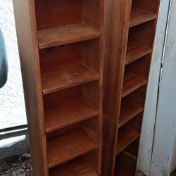 Free Pair Solid Wood Book Case