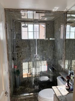 Glass shower doors