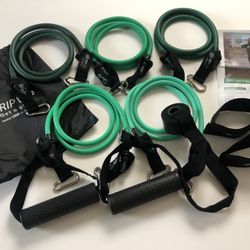 NEW Home Cables Resistance Bands Set (stackable 150lbs & hypoallergenic)