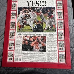 2004 Red Sox World Champs Celebration Framed Jig Saw Puzzle Photo