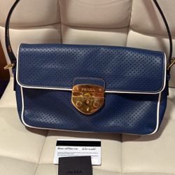  Prada Saffiano Fori Pattina Sottospalla Bag
