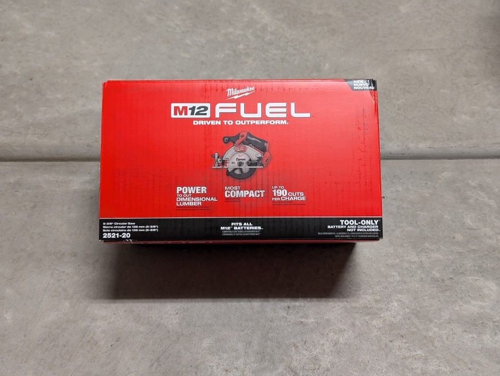 Milwaukee M12 FUEL 5-3/8" Circular Saw (2521-20) Gen2