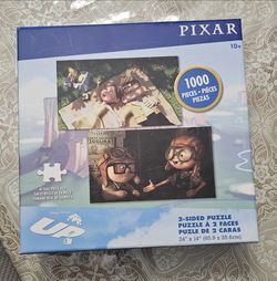 This is a Disney Pixar UP Carl & Ellie 2-Sided 1000 Piece Puzzle.