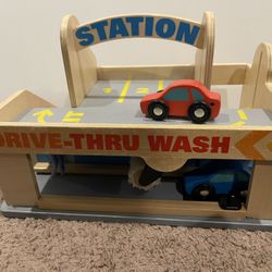 Wooden Car Wash Toy