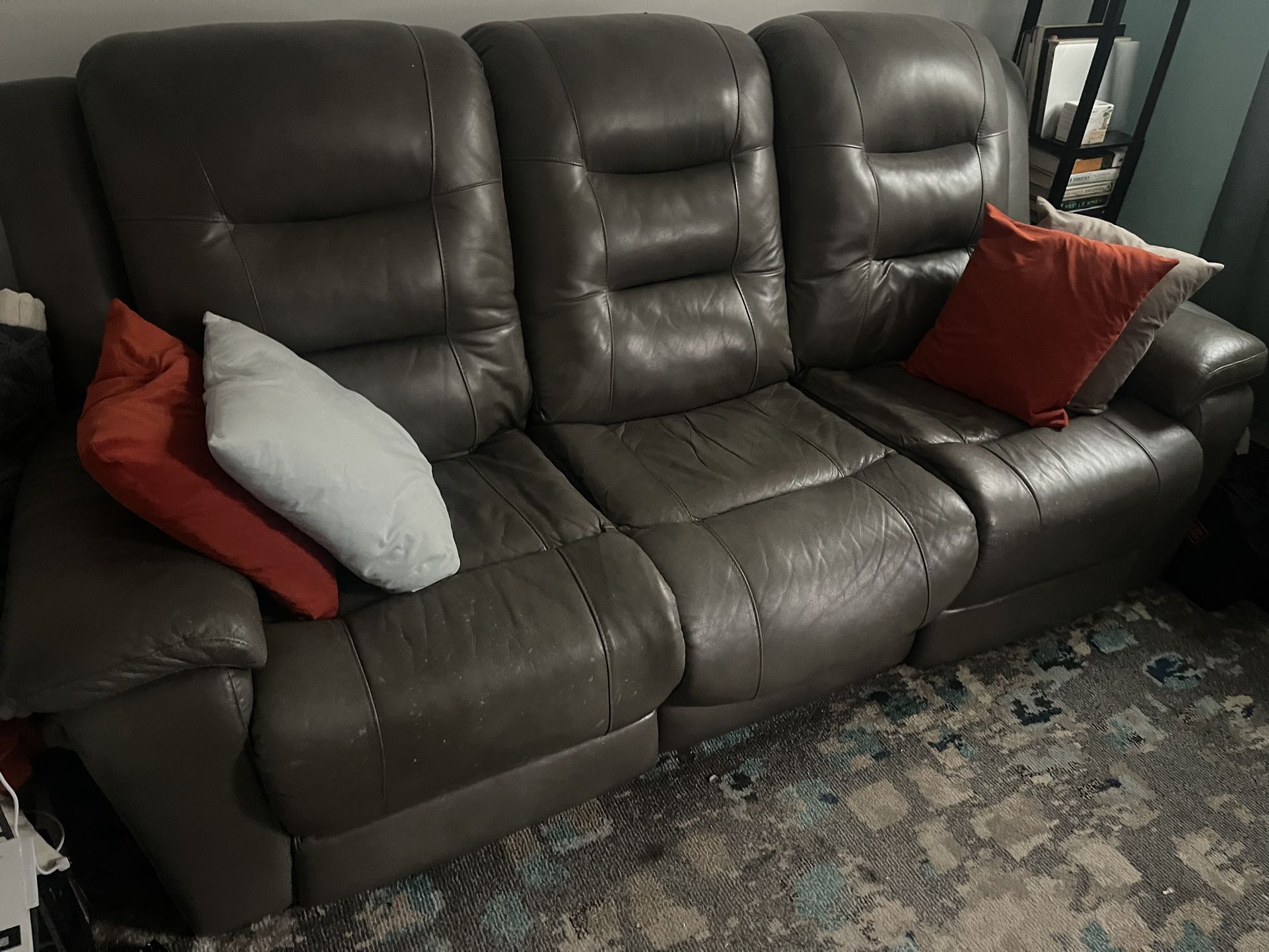 Leather Motorized Couch