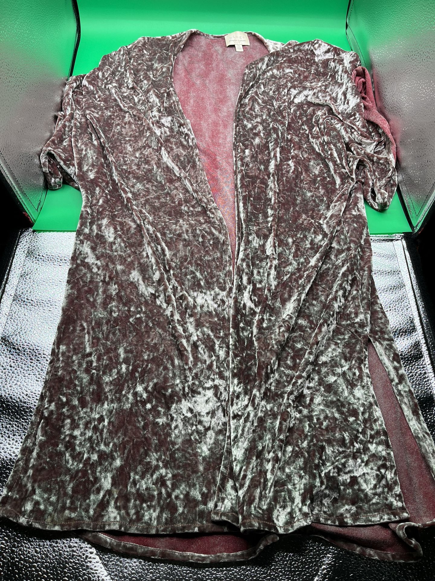 Hinge Designed In Seattle Velvet Cape/Cardigan 