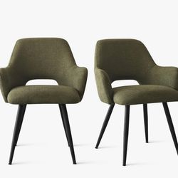 "Corrigan Studios 23"" Wide Upholstered Dining Arm chairs (Set of 2)"