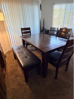Dinning Table, Chairs and Bench
