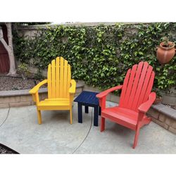 High quality Patio set Of Adirondack Chairs And Table