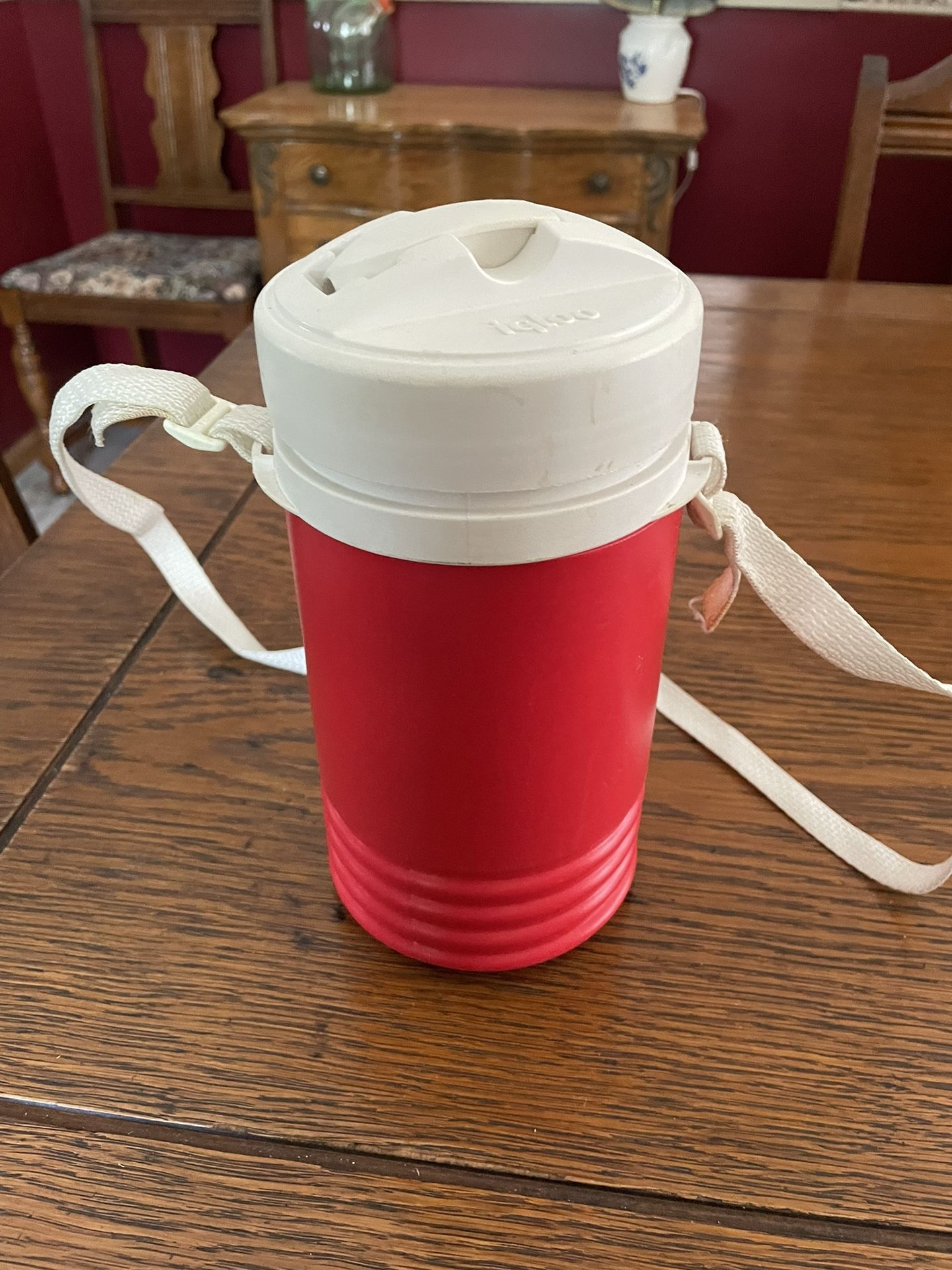 Vintage Igloo Insulated Drink Cooler With Strap