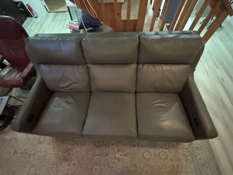 Sofa leather left right reclining