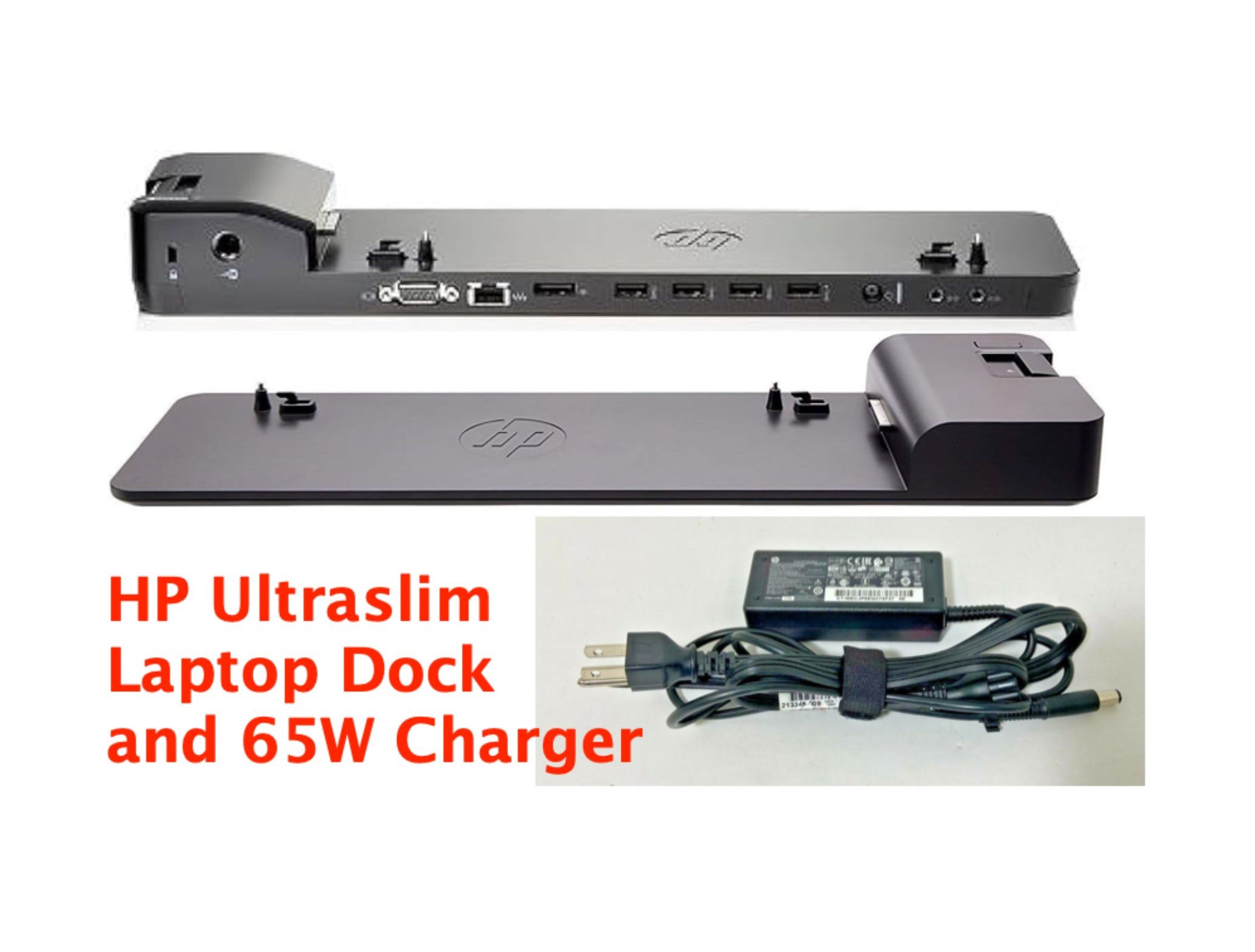 HP Laptop UltraSlim Dock And 65W Charger
