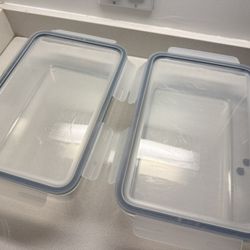 Ikea Glass Container With Lid 3qt Set Of 2