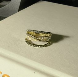 Size 8 Gold Plated Ladies Ring