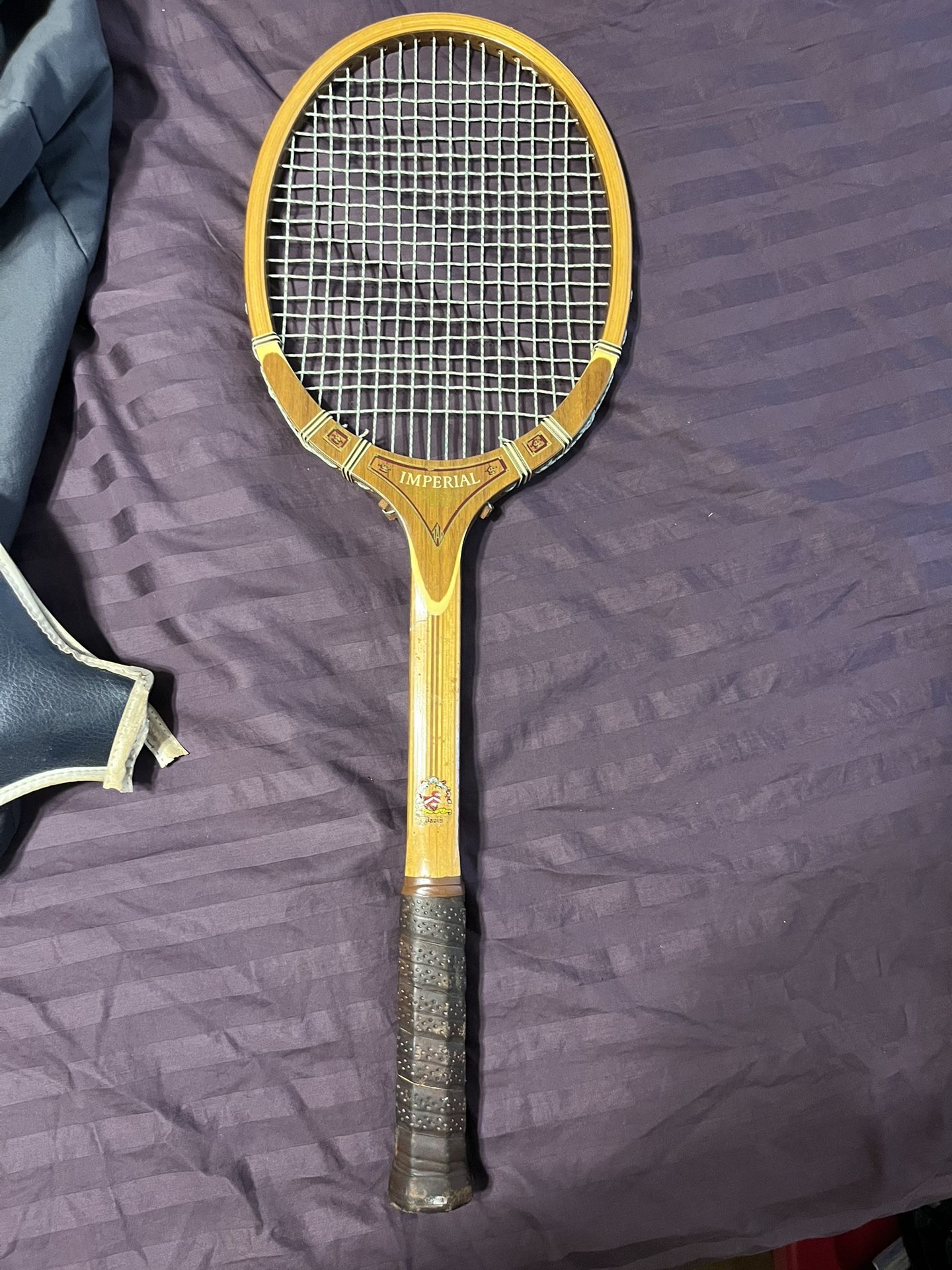 Ted Davis Wood Tennis Racket With Case