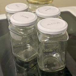 FREE Set of Empty Glass Jars with Lids