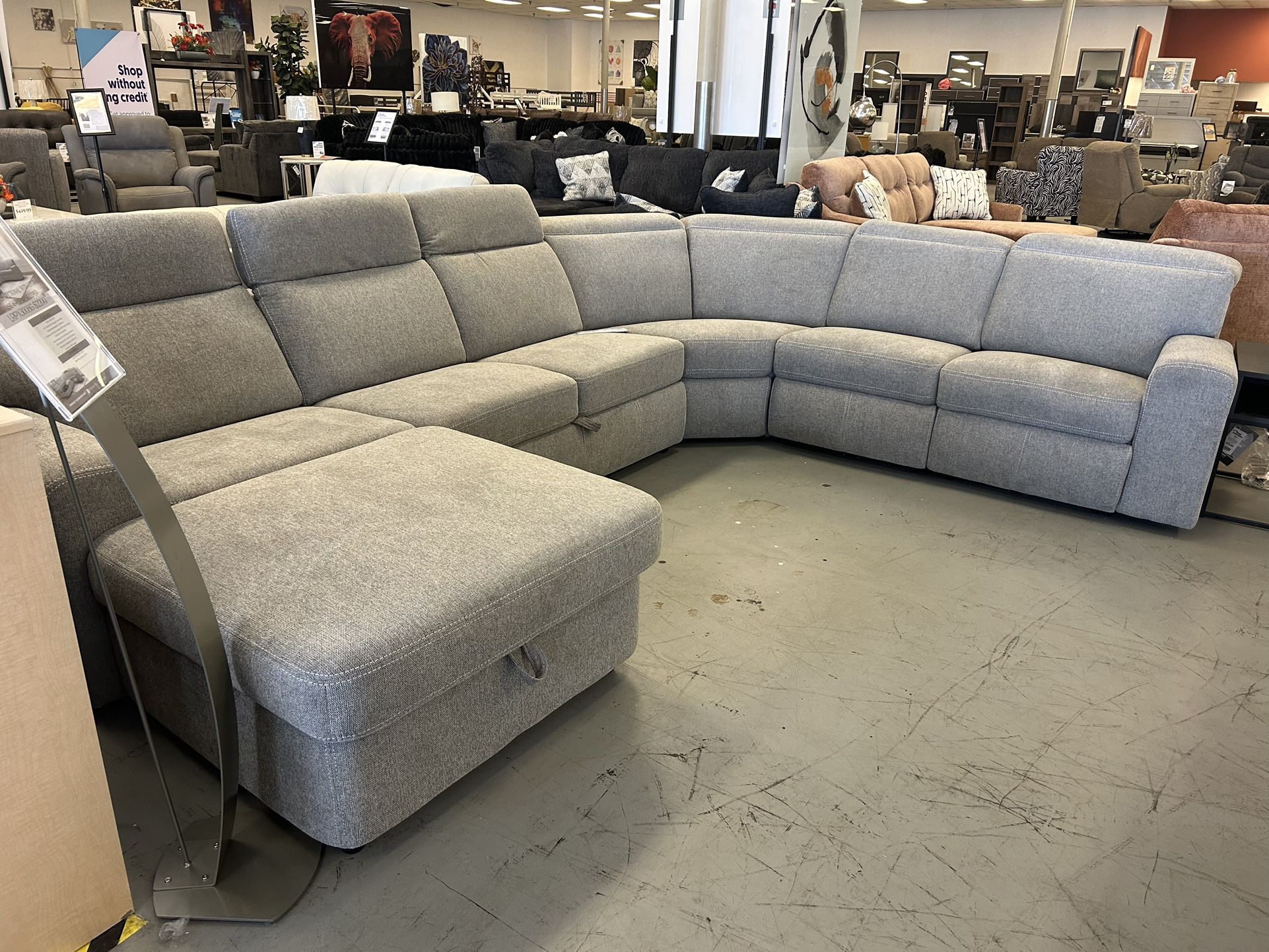 New Power Recliner Sectional With Sleeper