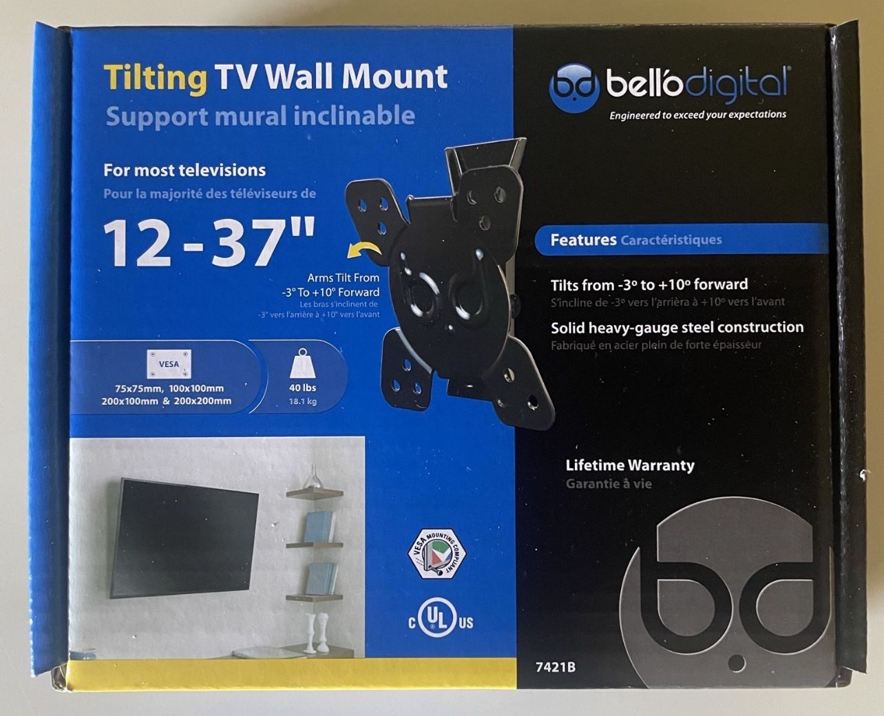 New Tilting TV Wall Mount 12-37 Inch 