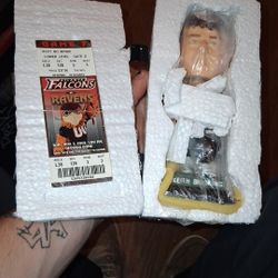 Atlanta Falcons vs. Baltimore Ravens Game "TICKET & Keith Brooking's BOBBLE HEAD"