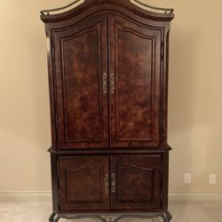 77081: Armoire- Perfect For Bedroom/ Coffee Bar/ Extra Storage Solid Wood 