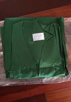 Green MSU Graduation cap and gown